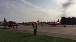 41K views · 1.8K reactions | Red 1 gets Exercise Springhawk underway - taxiiing out from RAF Scampton this morning. The team’s engineers and support staff did a great job this week preparing 10 jets and the detail needed for the departure to Greece. The five-week training deployment will help prepare the Red Arrows for the 2018, RAF100, display season. | RAF Red Arrows | Facebook