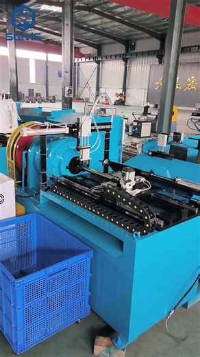 [SteviS Tech.] Steel round tube reducing machine with automatic feeding sytem and robotic clamp
