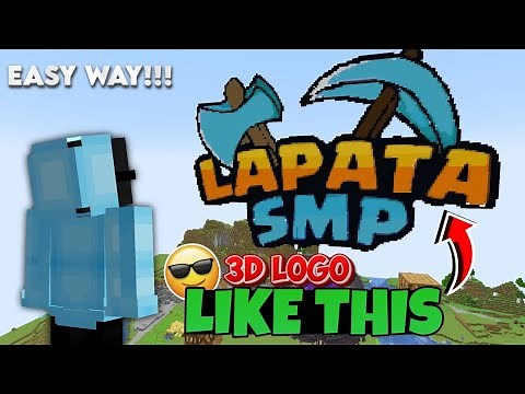 How To Create 3D Smp Logo In your Minecraft Smp (PE/BEDROCK) | Smp Logo like Lapata Smp 😳