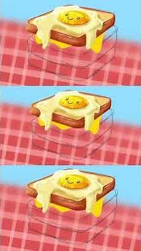 How to Draw Cute Sandwich with a Smiling Fried Egg – Kawaii Food Art - Pao Drawing