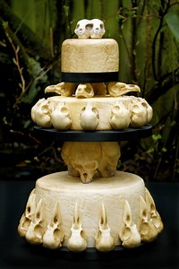 Skull wedding cake