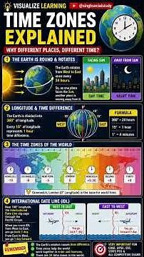 International Date Line & Time Zones in One Shot | Geography Facts
