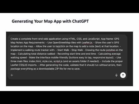 Module 2 Building a GPS Map App with ChatGPT