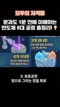 문과도 1분 만에 이해하는 반도체 8대 공정 총정리!💡