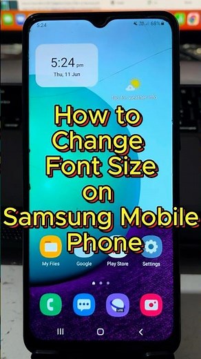 How to Change Font Size on Samsung Mobile phone #shorts