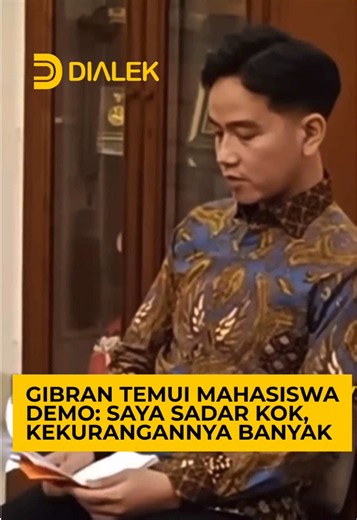 Gibran Akui Kekurangan Pemerintahan Prabowo — Rekam Pertemuan Mahasiswa