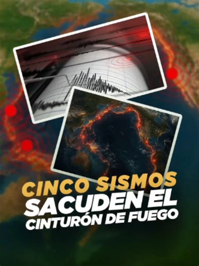 🟢🫨 Cinco sismos en 24 horas sacuden al Cinturón de Fuego del Pacífico #sismos #terremotos #cinturondefuego #pacifico