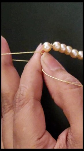 pearl beads necklace Making #ramaarts #diy