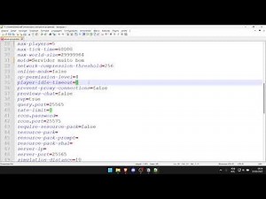Minecraft server settings