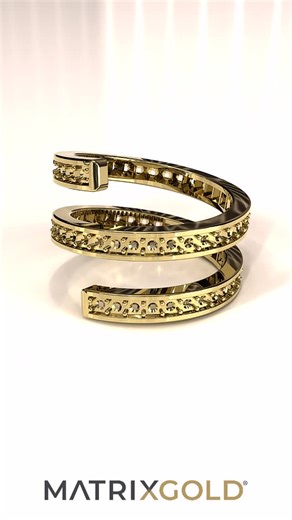 Gemvision Corporation on Instagram: "In this video, we demonstrate how to create a spiral ring step by step — fast, precise, and fully parametric. Using the MatrixGold Azzure tool, you’ll learn how to add backholes to your design to reduce weight and enhance efficiency without compromising strength or style. #jewelrydesign #matrixgold #jewelry #design #jewellery #rhino3d #jewelrydesigner #jewelrymaking #designer #3drender #customjewelry #finejewelry #MatrixGoldInAction"