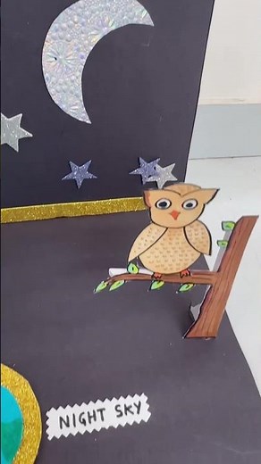 Day sky and night sky model #scienceproject #schoolproject