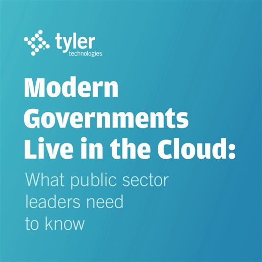 Learn how governments are aligning people, processes, and technology to reduce technical debt, enable AI, and improve the resident experience. It's time to build resilient operations! 📰 Download our e-book on modern governments living in the cloud: https://ow.ly/z0HH50XE60X | Tyler Technologies, Inc.