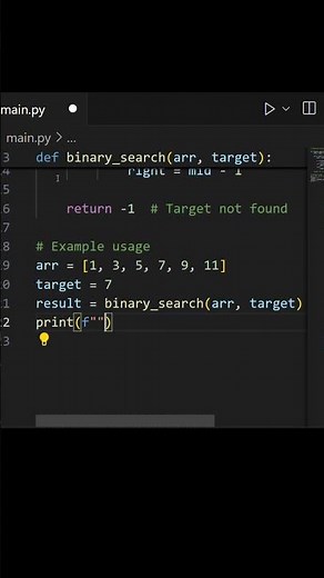 Binary Search Algorithm in Python | Python coding for beginners #python #programming #education