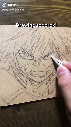 Drawing todoroki #fypシ#bokunoheroacademia#animeart#todoroki
