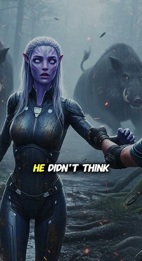 Human Saves Alien Woman from Savage Boars#shorts