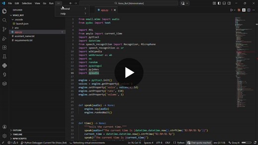 Building JARVIS-Inspired Voice Assistant with Python | Pavith R posted on the topic | LinkedIn