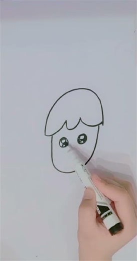 Cute Cartoon Face Drawing ✍️✨ Easy & Fun Drawing for Kids 👧🧒Viral Kawaii Art Tutorial 🎨🔥