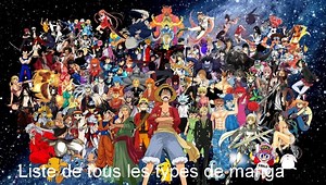 Liste de tous les types de manga