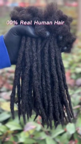 Handmade Human Hair Dreadlock Extensions: Natural Black Interlocked Locs - Etsy UK