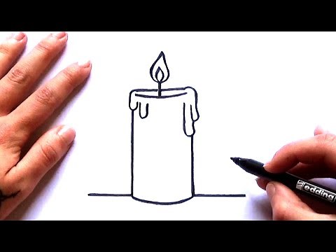 How to draw a candle step by step 🕯️ - Drawing a CANDLE