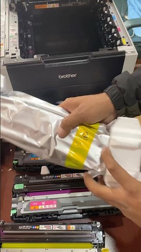 Toner Cartridge install in brother printer ASMR video #repairtutorial #printer #asmrvideo #asmrtech