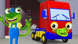 Baby Truck bounces through the town to the tune of the wheels on the bus song, a new version of the wheels on the baby truck! | Toddler Fun Learning