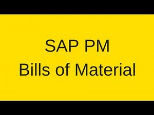 SAP PM - Bill Of Materials