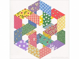 Hexagonia Paper Pieced Quilt Block Pattern, PDF Download, 12 Inch, Foundation Piecing FPP, Hexagonal Celtic Knot Design - Etsy