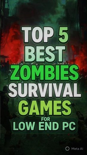 Top 5 Zombie Survival Games for Low End PC | High Graphics & Offline Gameplay #lowendpcgames #zombie