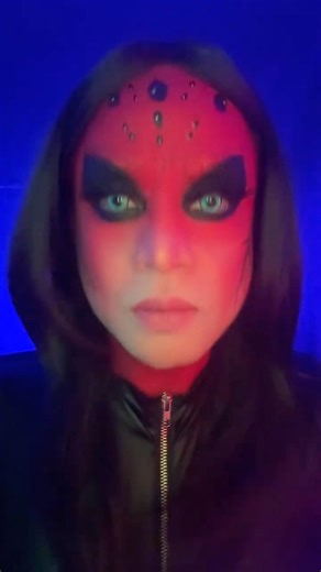Another alien makeup #alien #red #makeup #transition #shorts #trend