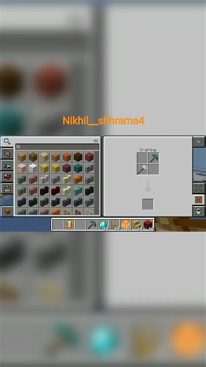 minecraft blue sword crafting moment shorts#video