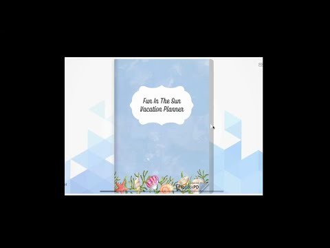 Fun In The Sun Travel Planner - Printable Travel Planner Travel Dairy Vacation and Resort Journal