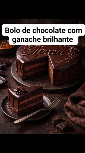🍫✨ Bolo de Chocolate com Ganache Brilhante 🍰 Clássico, elegante e extremamente chocolatudo 🤎 Um bolo alto, com camadas fofinhas e uma ganache lisa, brilhante e irresistível — perfeito para ocasiões especiais! 📝 Ingredientes (forma 22–24 cm | rende 10–14 fatias) 🍫 Massa de Chocolate (3 camadas) 2 xícaras (chá) de farinha de trigo 🌾 1¾ xícara (chá) de açúcar ¾ xícara (chá) de cacau em pó sem açúcar (ou chocolate 50–70%) 🍫 2 colheres (chá) de fermento em pó 1 colher (chá) de bicarbonato de s