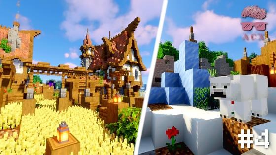 Minecraft Zoo Survival: Farming Area and Polar Bear Enclosure