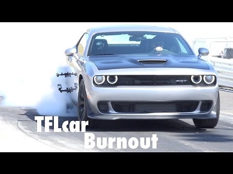 2015 Dodge Challenger Hellcat Epic Tire-Shredding Burnout