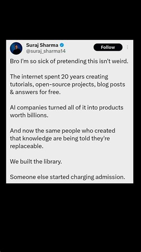 the internet built ai, now who benefits? | Subscribe for more #motivation 😊👍