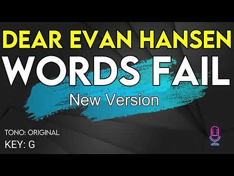 Dear Evan Hansen - Words Fail - Karaoke Instrumental