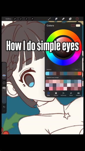Yang Yang | Ongoing DTIYS⭐ on Instagram: "How I do simple eyes 👁️_👁️ #digitalart #procreate #tutorial"