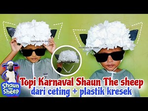 Making a carnival hat (headdress) from Ceting + Plastic Bags | MPLS/MOS Shaun the Sheep Hat