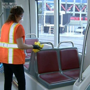 San Diego Metropolitan Transit System held a demonstration to show their cleaning protocols on all their trolleys and buses amid the #coronavirus crisis. This cleaning method has been routine since the Hepatitis A outbreak. Details: https://bit.ly/3azYQE5 | KUSI News