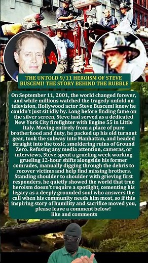 THE UNTOLD 9/11 HEROISM OF STEVE BUSCEMI! THE STORY BEHIND THE RUBBLE