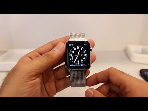 Apple Watch 42mm Stainless Steel Milanese Loop Unboxing/Setup