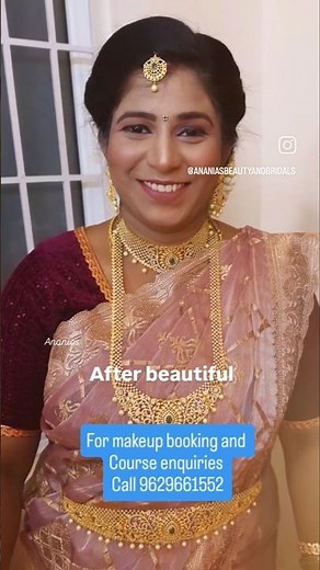 ✨our beautiful bride before and after transformation glimpses #wedding #bridelmakup #makeupartist