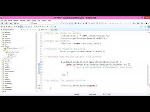 3/3 Interface Graphique en JAVA: Librairie Swing: un Bouton JButton et éventement associé : Partie 3