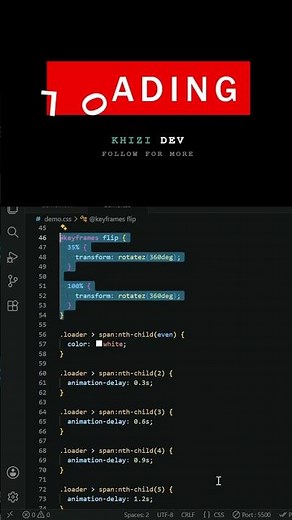 Build a Stylish LOADING Animation with HTML & CSS