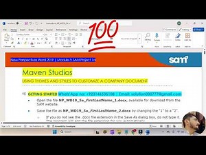 New Perspectives Word 2019 | Module 5: SAM Project 1a #MavenStudios #word module 5 sam project 1a