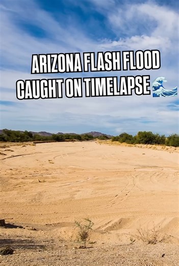 Rare flash flood time-lapse in Buckeye, Arizona