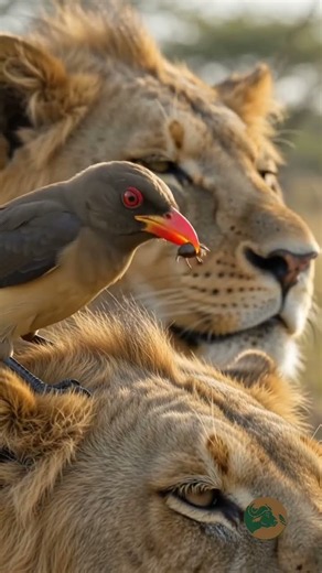 Dieser kleine Vogel rettet dem Löwen das Leben! Hier ist der Grund 🦁🐦