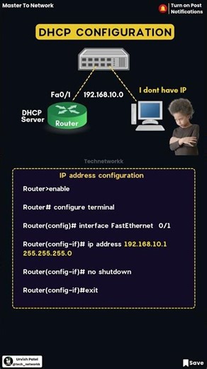 CISCO DHCP Configuration #ccna #ccnp #ccie #cisco