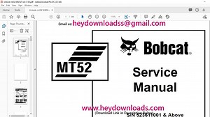 Bobcat MT52 Mini Track Loader Service Manual - PDF DOWNLOAD
